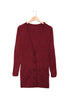 Front Pocket And Buttons Closure Cardigan